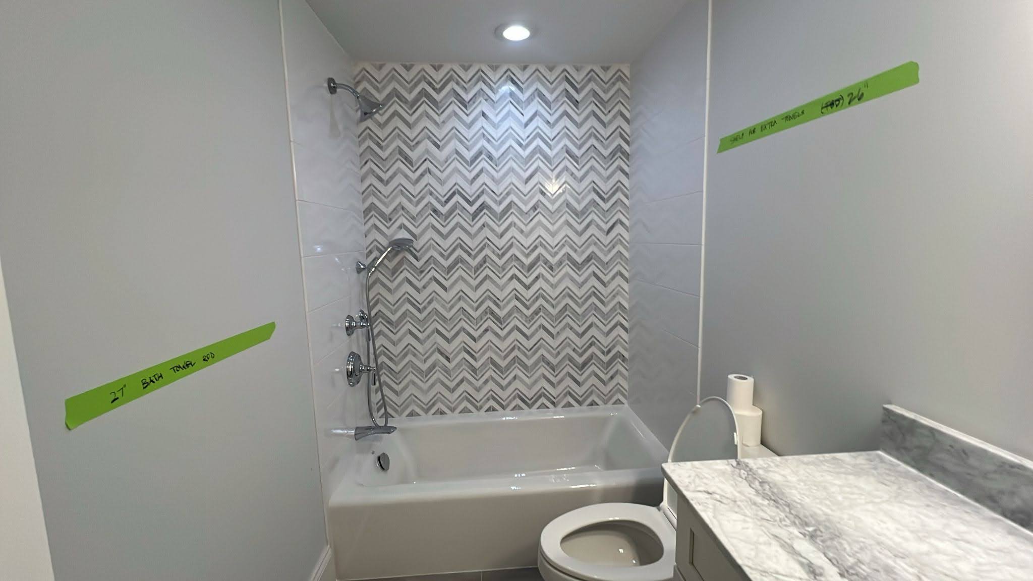 Completed bathroom renovation by Kellets